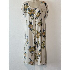 Ban Jara Duster Long Floral Festival‎ Hippie Boho Long Cardigan Topper 1/2 Open